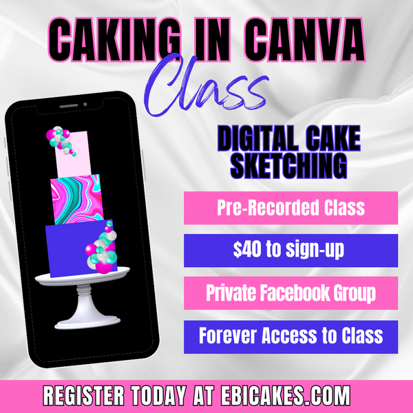 Cake Sketching in Canva